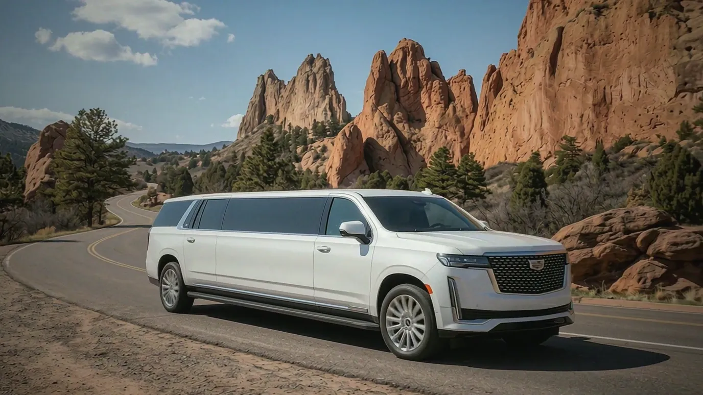 Johnstown white Cadillac Escalade 20 passenger stretch limo