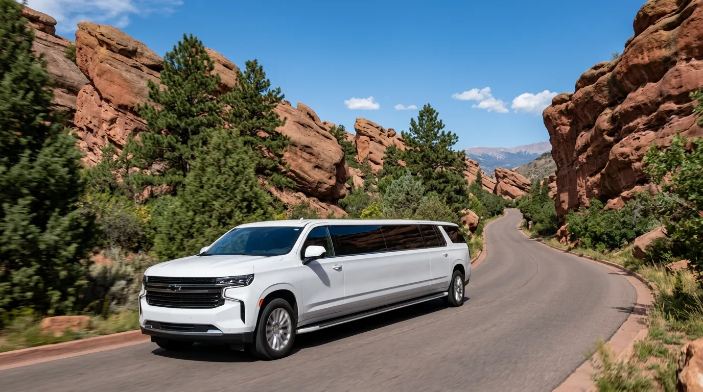 Johnstown white Chevy Suburban 20 passenger stretch limo